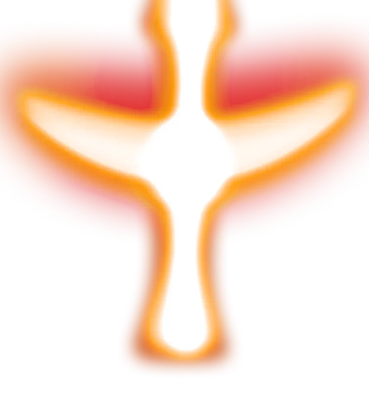 Abstract glowing cross shape with white center and purple blurred edges on a transparent background.